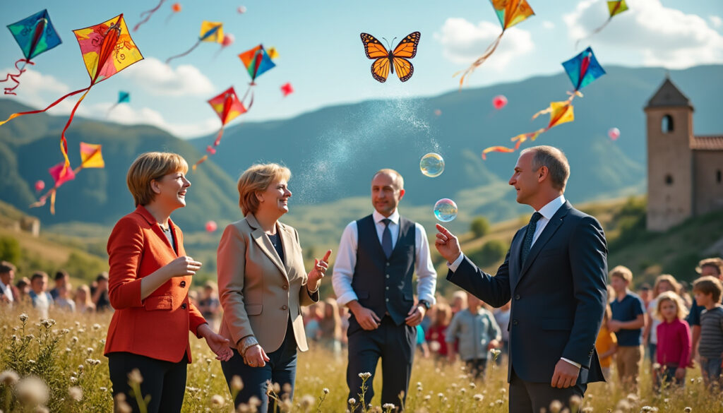 découvrez comment des leaders européens en albanie retrouvent leur côté enfantin grâce à l'intelligence artificielle, explorant des idées novatrices et des approches ludiques pour inspirer l'avenir.