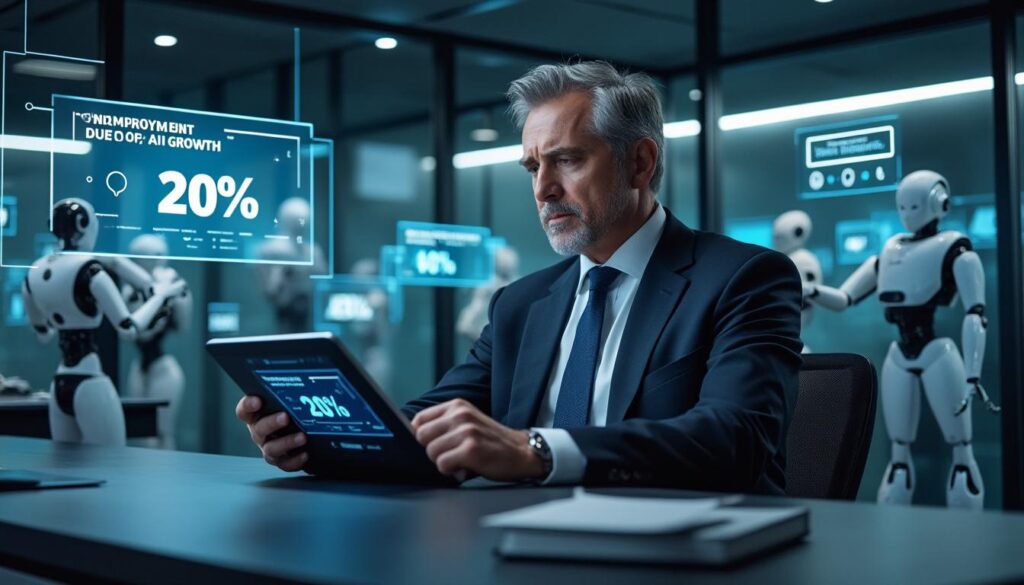 découvrez les préoccupations d'un dirigeant d'anthropic qui alerte sur les conséquences de l'intelligence artificielle sur le marché de l'emploi, avec une estimation alarmante de 20% de chômage suscité par cette technologie en pleine expansion.