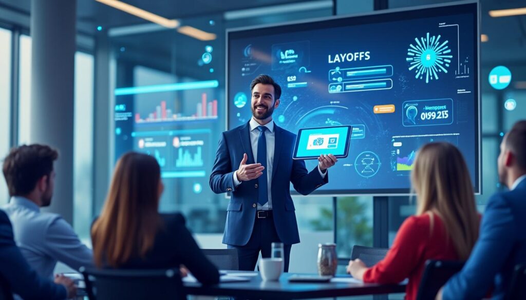 microsoft annonce une réduction de 9.000 emplois, tandis qu'un de ses dirigeants souligne l'importance de l'intelligence artificielle pour soutenir les salariés dans leur recherche d'emploi.